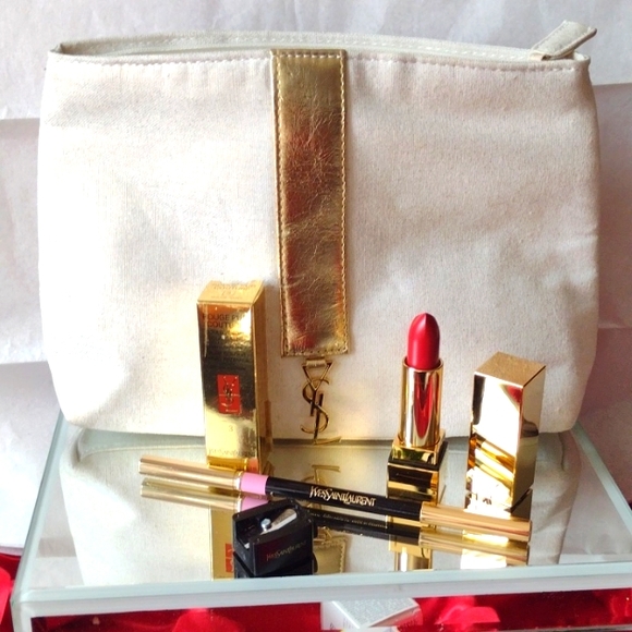 Yves Saint Laurent Makeup 💄 ✏️ Eye Pencil Sharpener Clutch NWT - Picture 1 of 8